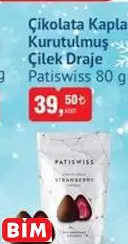 PATİSWİSS ÇİKOLATA KAPLAMALI KURUTULMUŞ ÇİLEK DRAJE